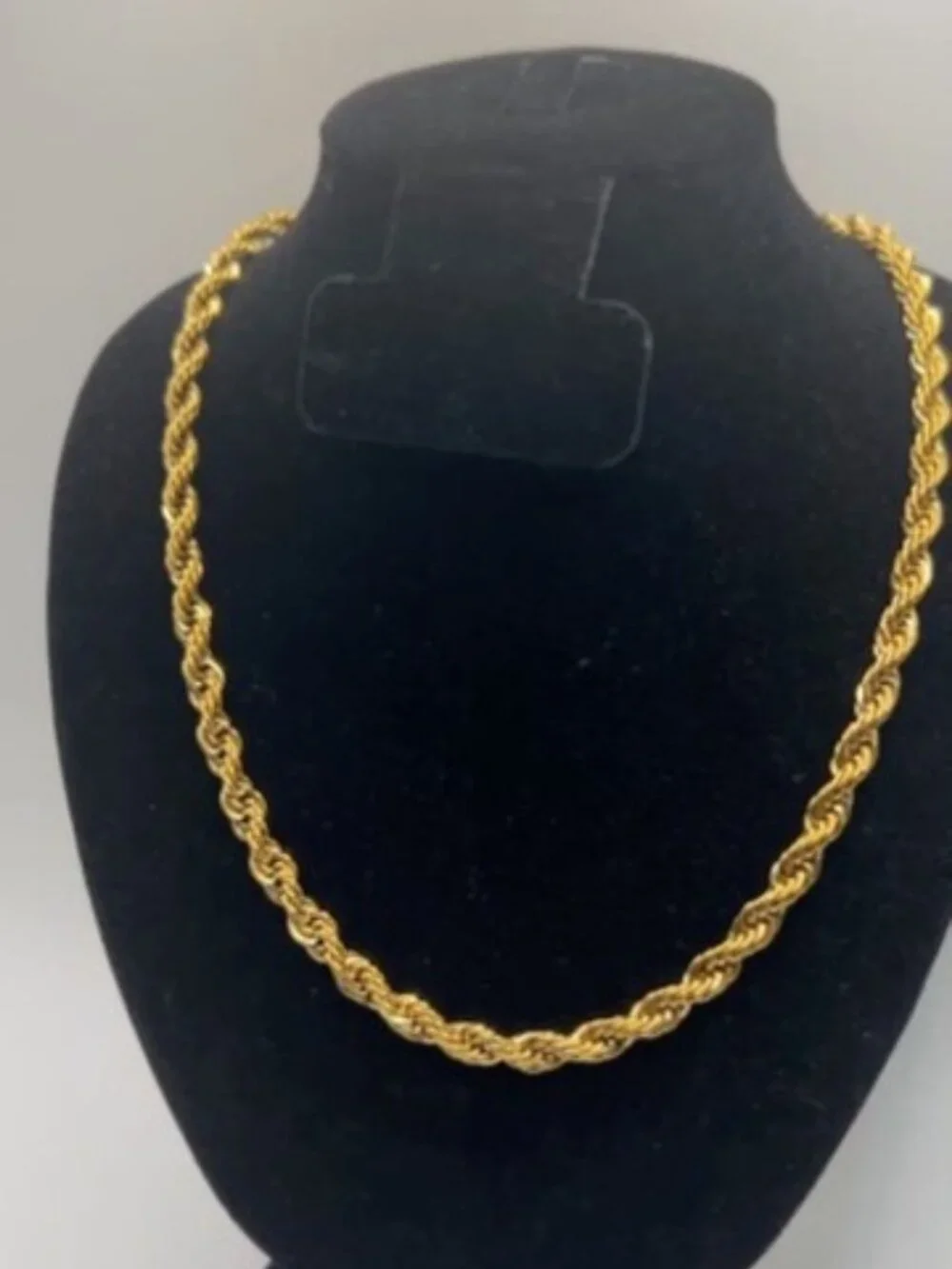 6mm Rope Chain Real Gold Stainless Steel Plated 22 Inch Solid Waterproof Mens